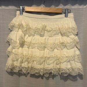 Meshki Margaret Lace Ruffle Mini Skort
